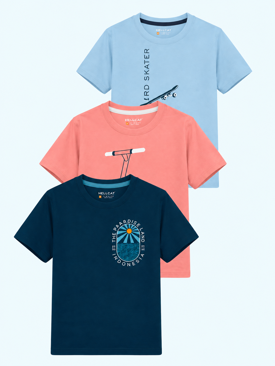 Boys' Printed Cotton T-Shirts – Pack of 3//3 to 16 Years