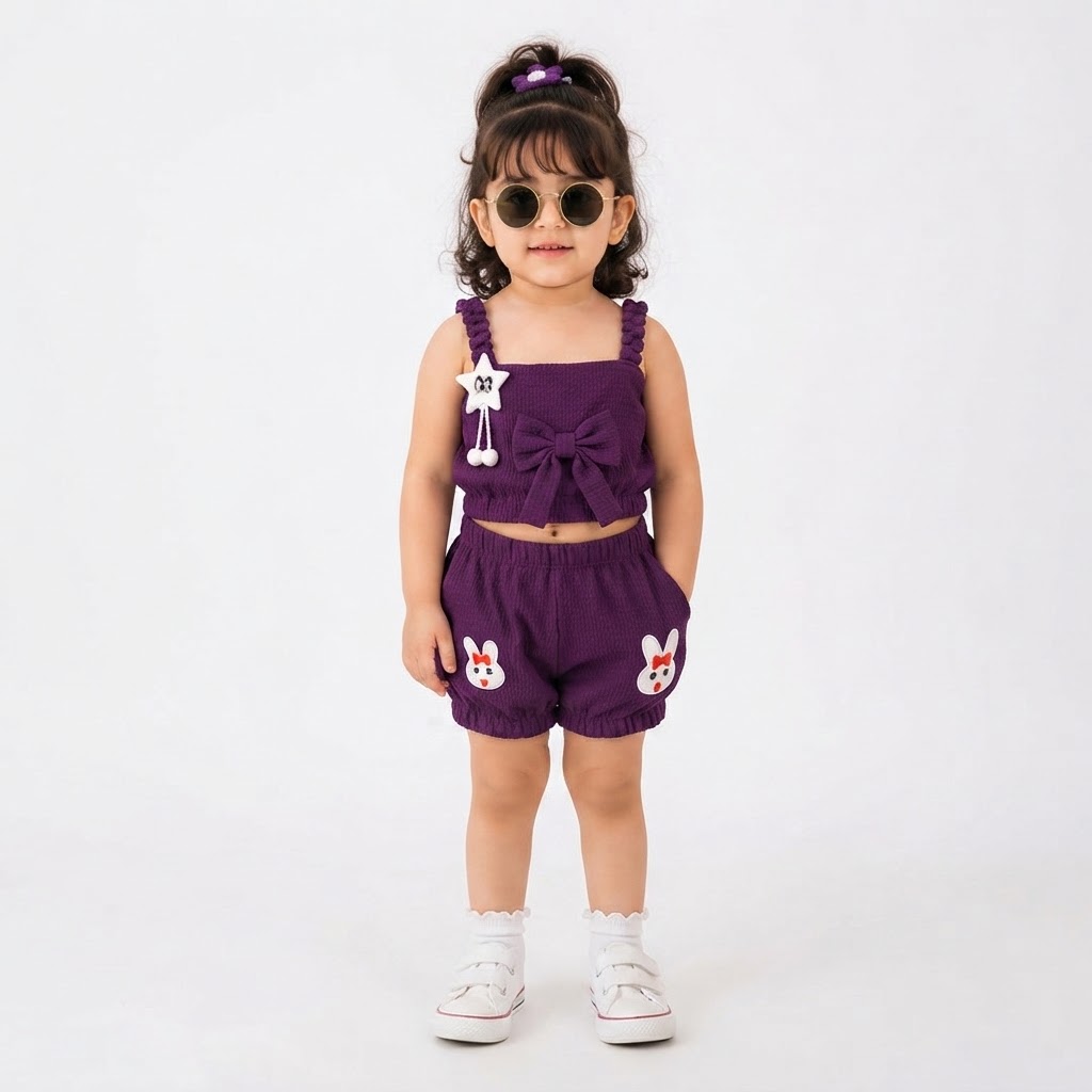 Trendy Co-ord Set for Baby Girls: Stylish Top and Bottom Outfit (0-5 Years)