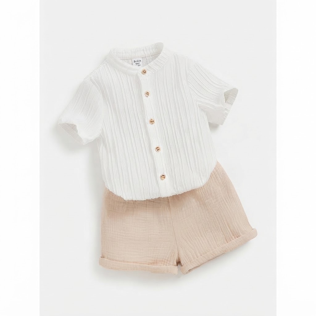 Catchy & Festive: Festive Floral Embroidered Co-Ord Set for Girls (Ages 4-12) – Mandarin Collar Tunic & Straight Pants
