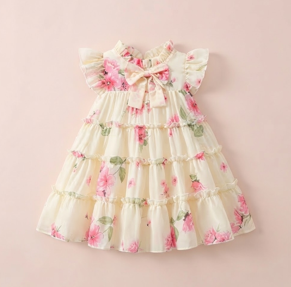 Kids Dress Girls Casual Cotton Frock Size 6 Month to 5 Years
