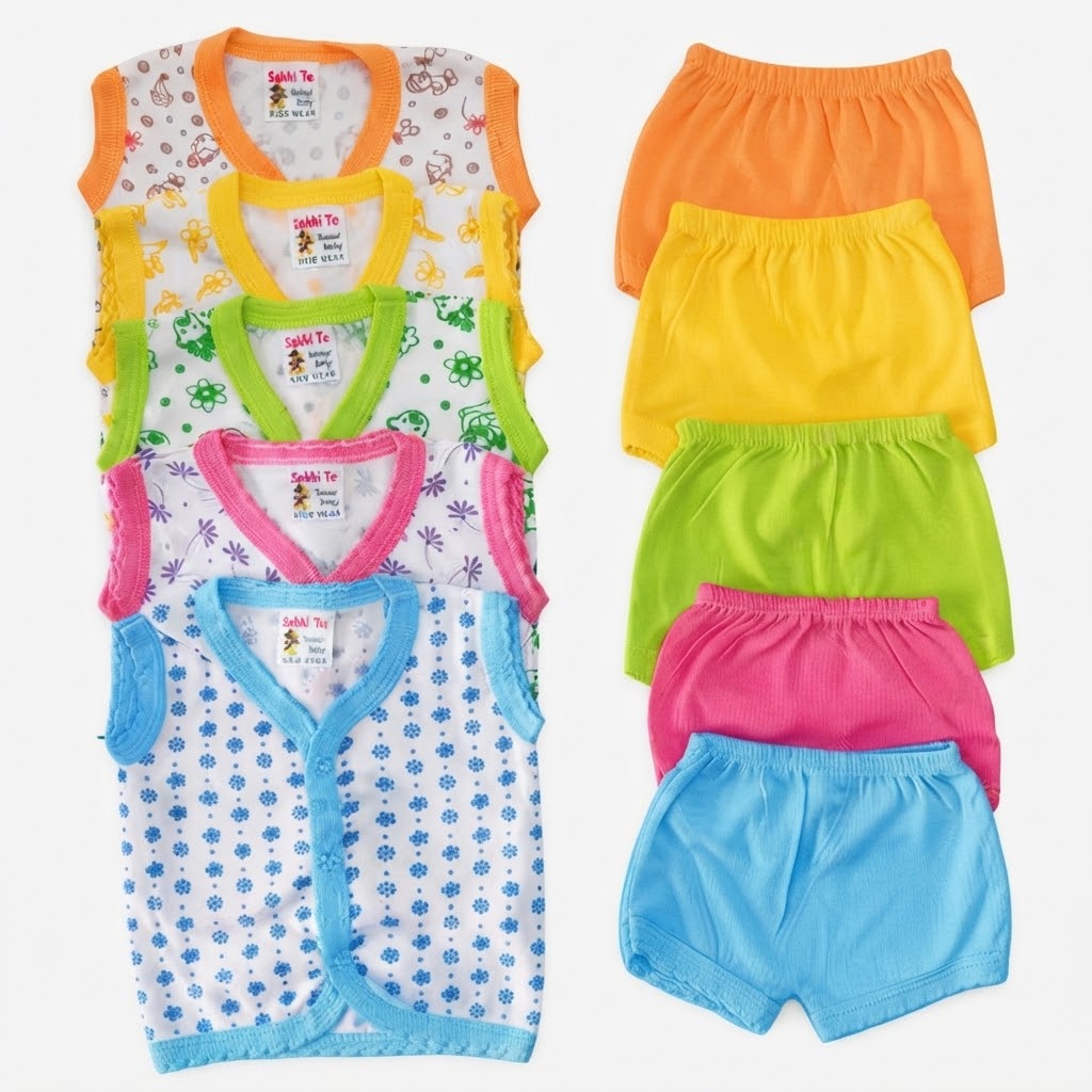 New Born Dress Set of 5