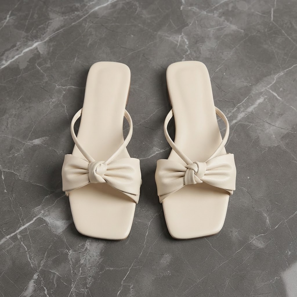 Foot Wear Women Flats, Cream Sandal, Slipper Size 5 to 9 Ladies