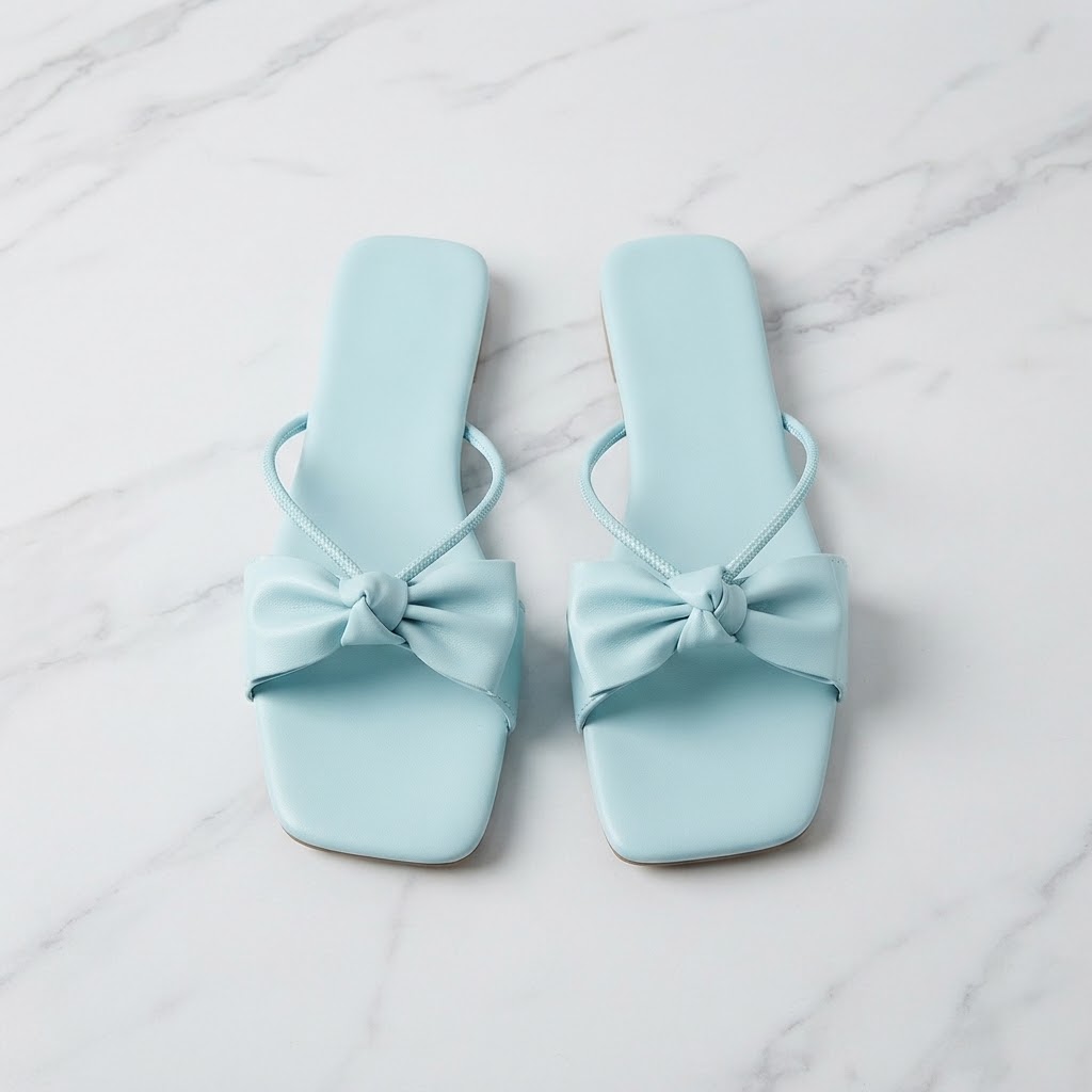 Foot Wear Women Flats, Sky Blue Sandal, Slipper Size 5 to 9 Ladies
