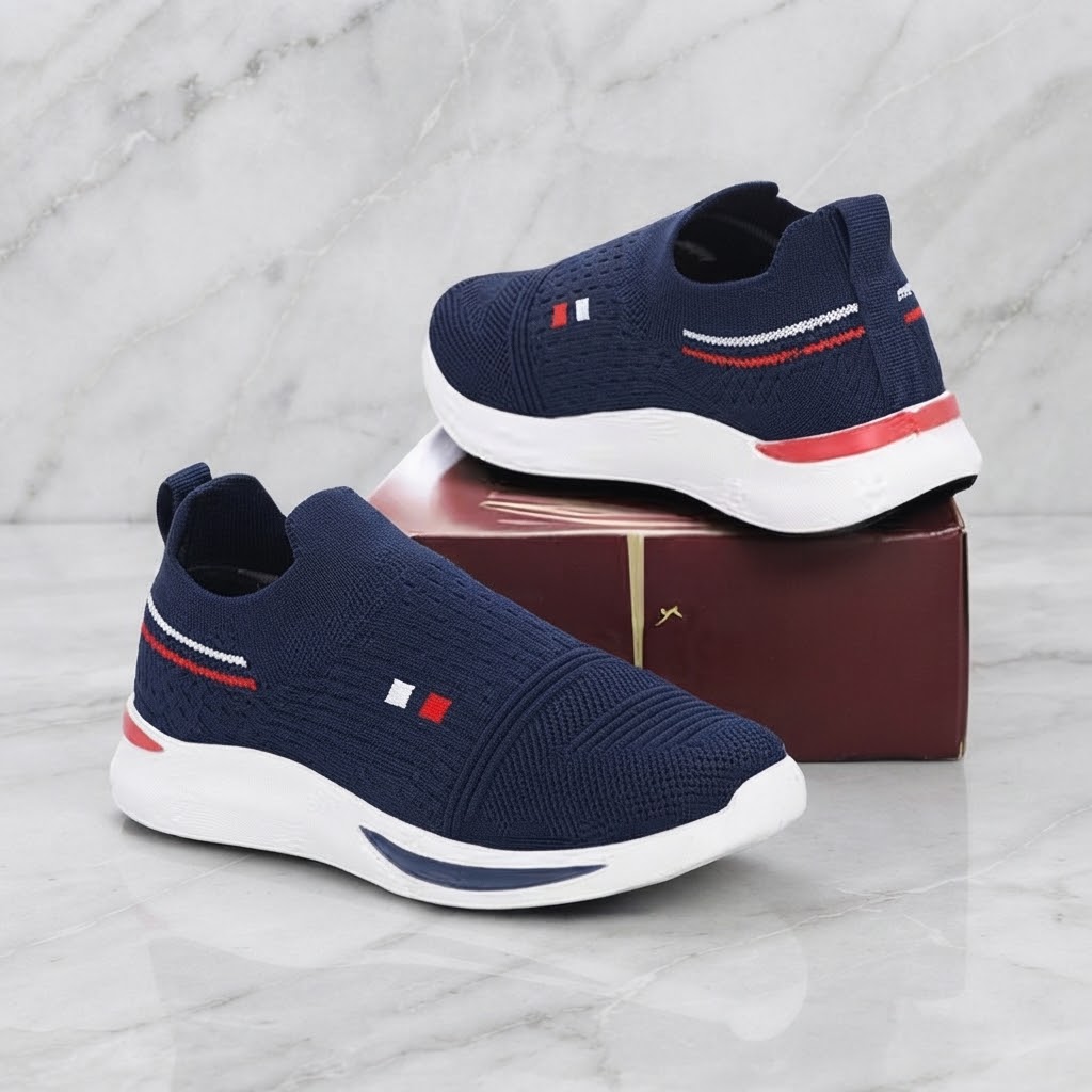 Light Weight Flyknit Casual Sneakers Shoes For Kids, Boys and Girls Size 4.5 Years to 13 Years