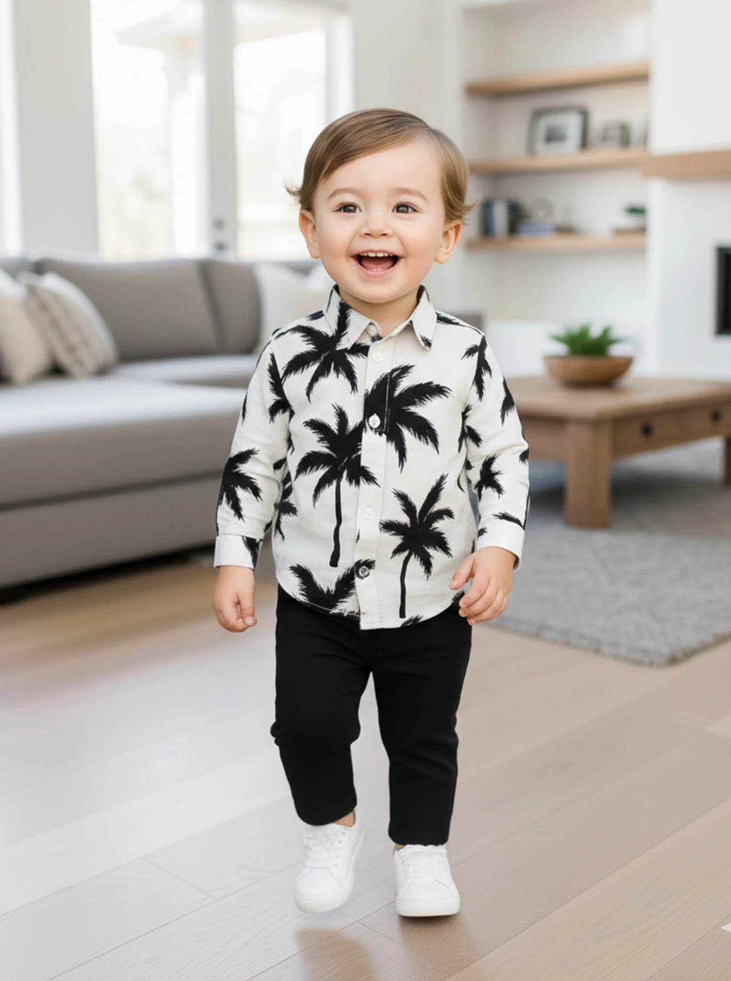 Baby Boys Casual Shirt & Pant Size 1 Year to 7 Years BLACK
