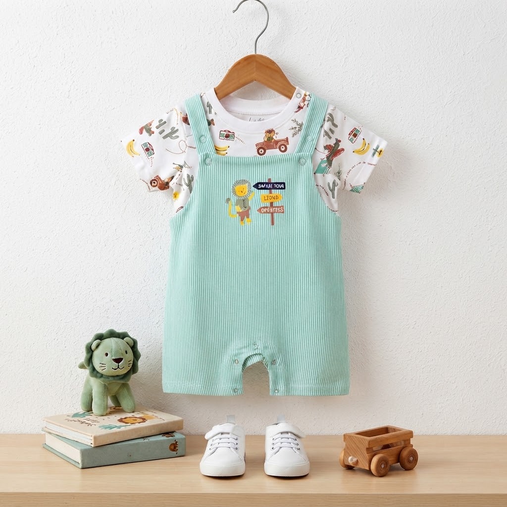 Baby Infants Printed Cotton Round Neck Romper Size 1 Month to 24 Month