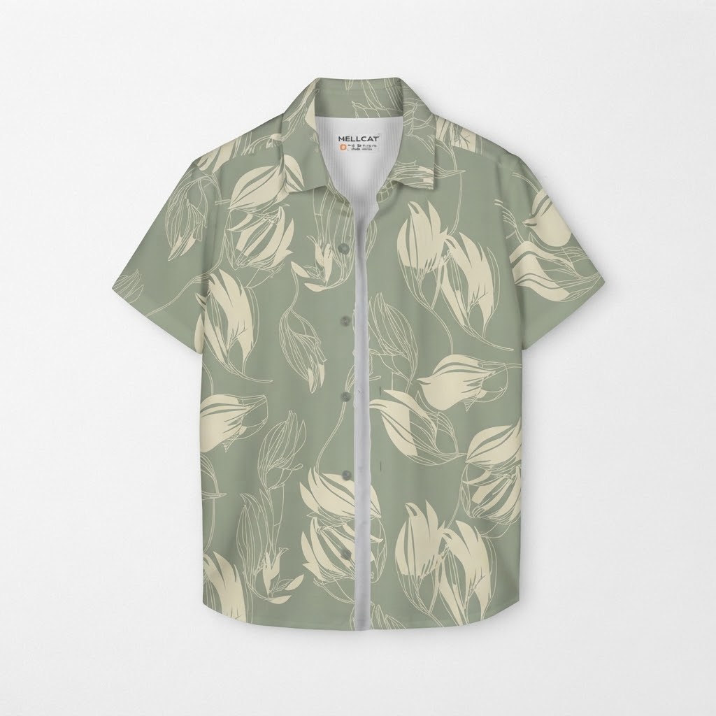 Boys Dress Green Printed Casual Shirt Size 3 Years to 16