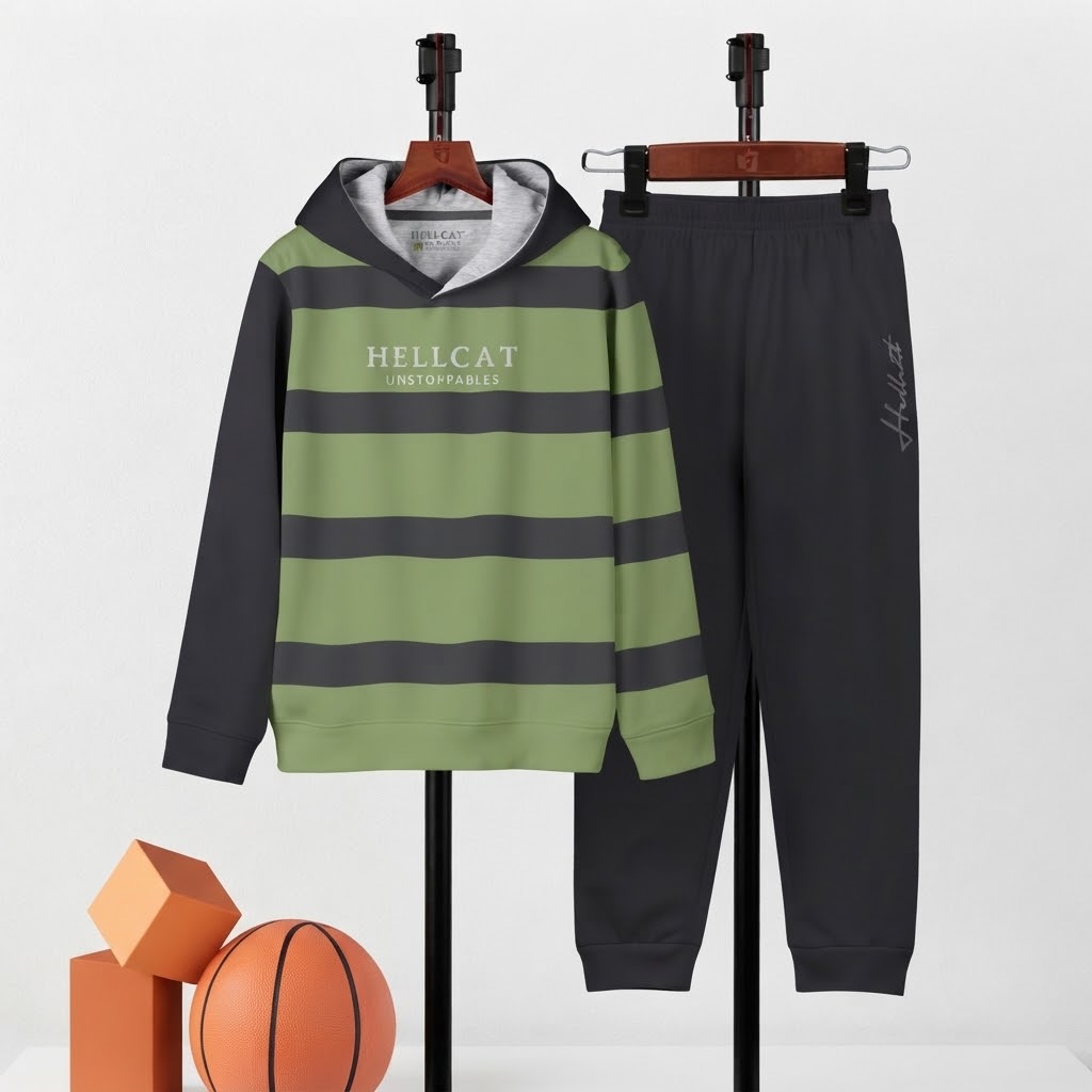 Boys Printed T-Shirt And Joggers Boys Dress Size 3 Years to 16 Years Green and grey