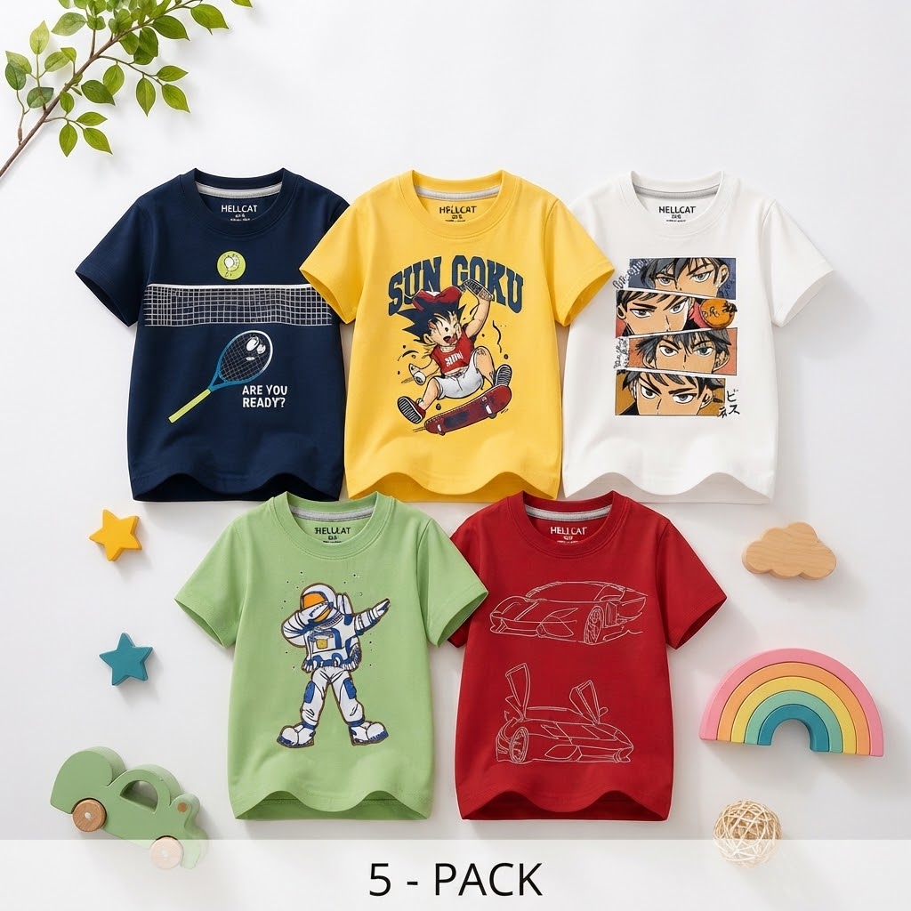 Boys 5 Printed T-shirt Size 3 Years to 16 Years Boys T-Shirts