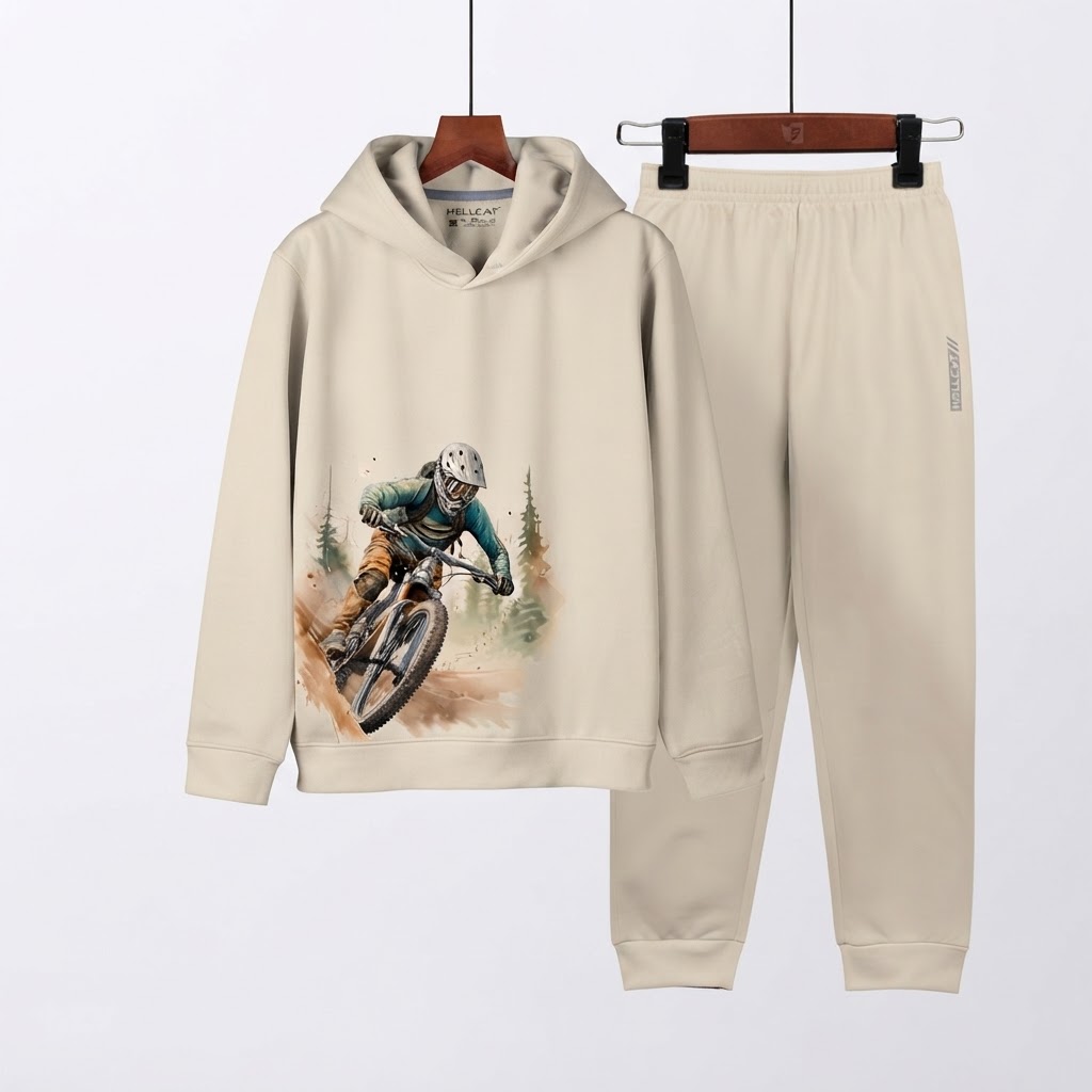 Boys Printed Hooded Sweatshirt with Joggers Size 3 Years to 16 Years
