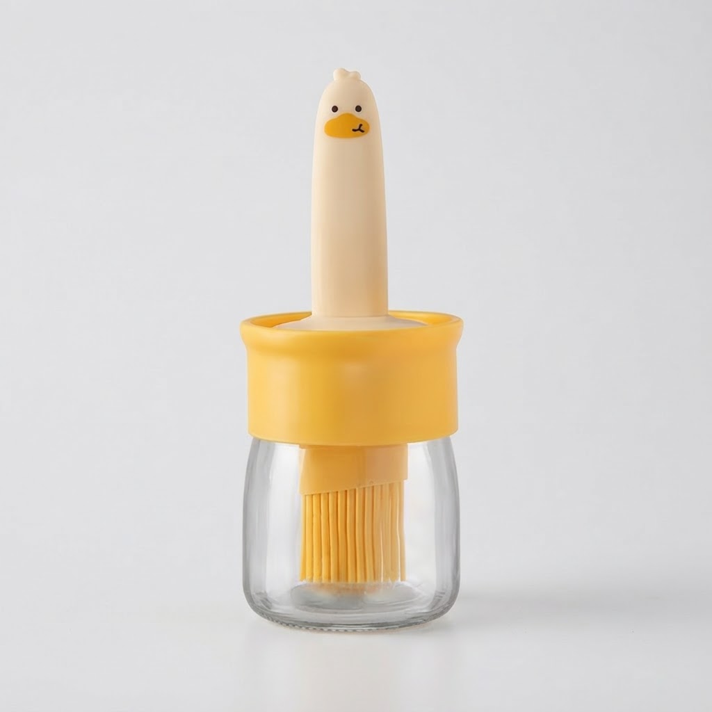 Oil Dispenser for Kitchen, 2 IN 1 Oil Dispenser Bottle with Silicone Basting Brush