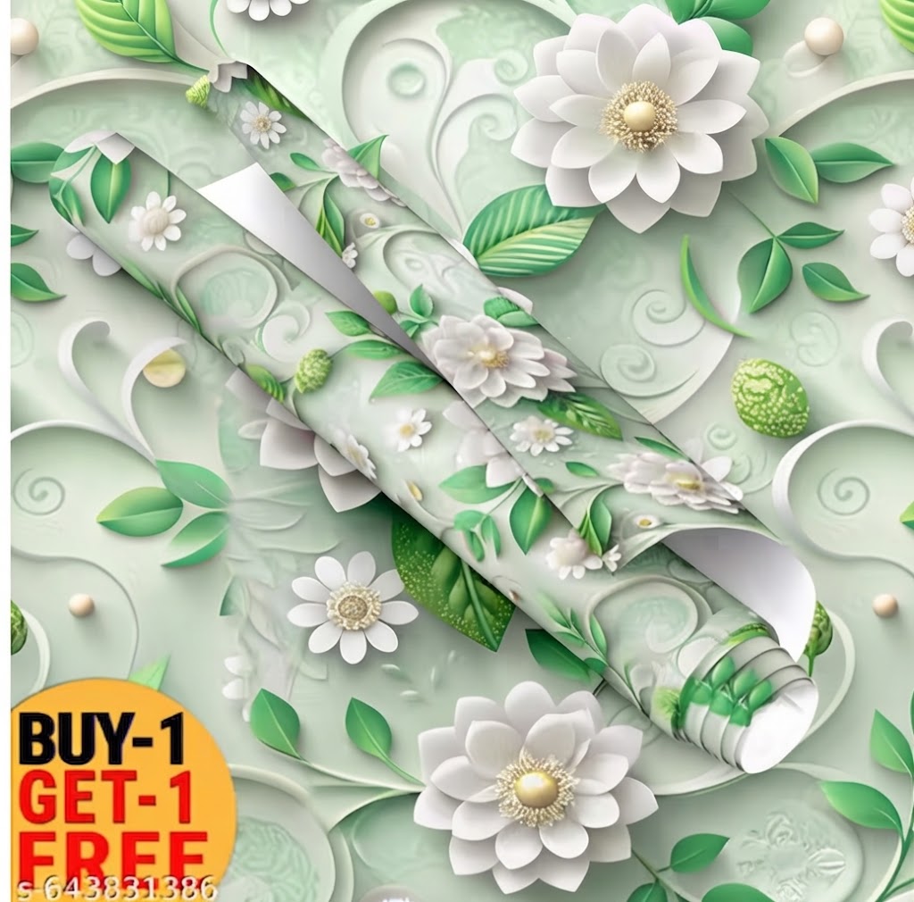 Buy 1 Get 1 Free Vinyl Self Adhesive Wallpaper For Walls