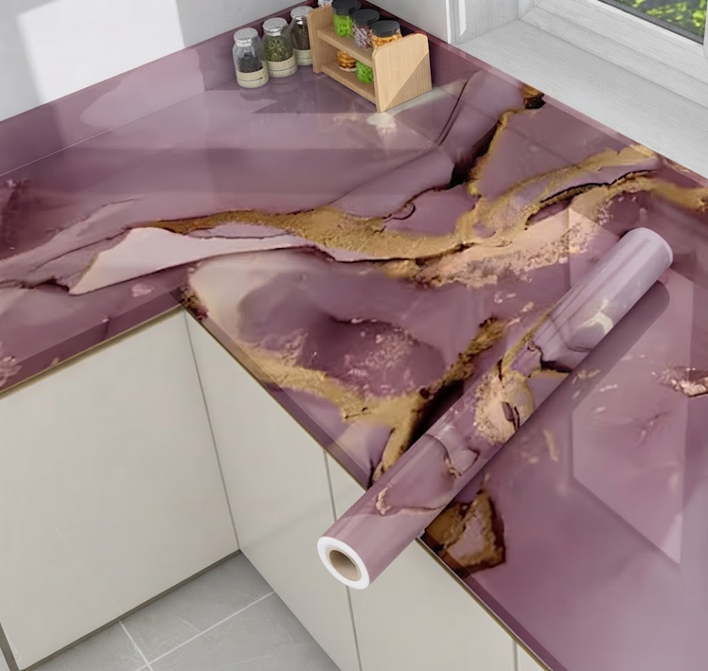 Pink Gold Marble Wallpaper 60*200