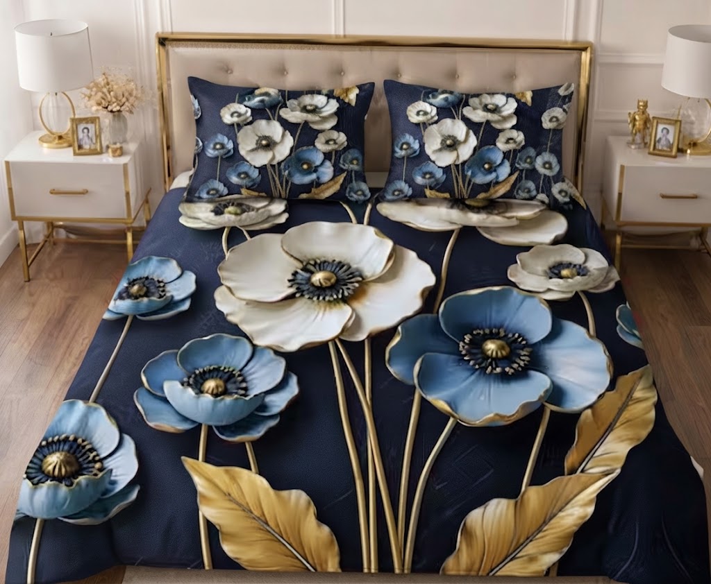Digital Printed 90*90 Inches bedsheet with 2 Pillow Covers