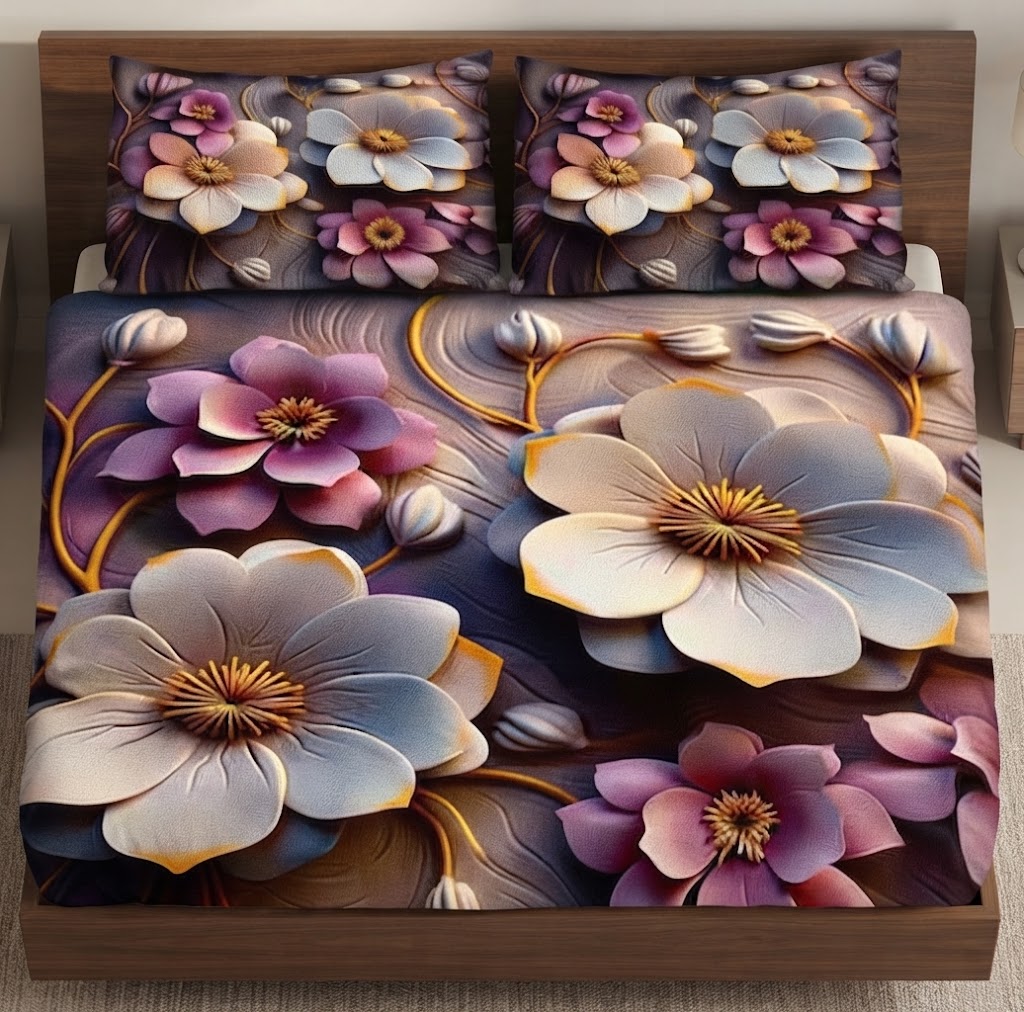 7D Digital Cotton Bedsheet with 2 Pillow Covers