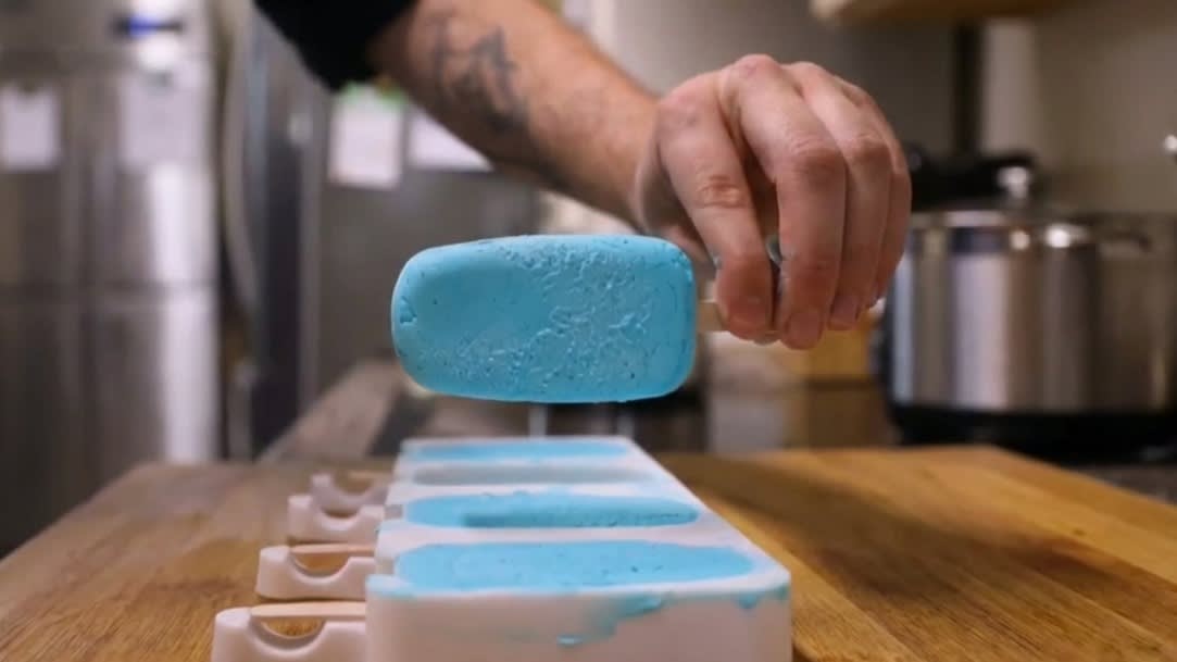 Helado de sal marina