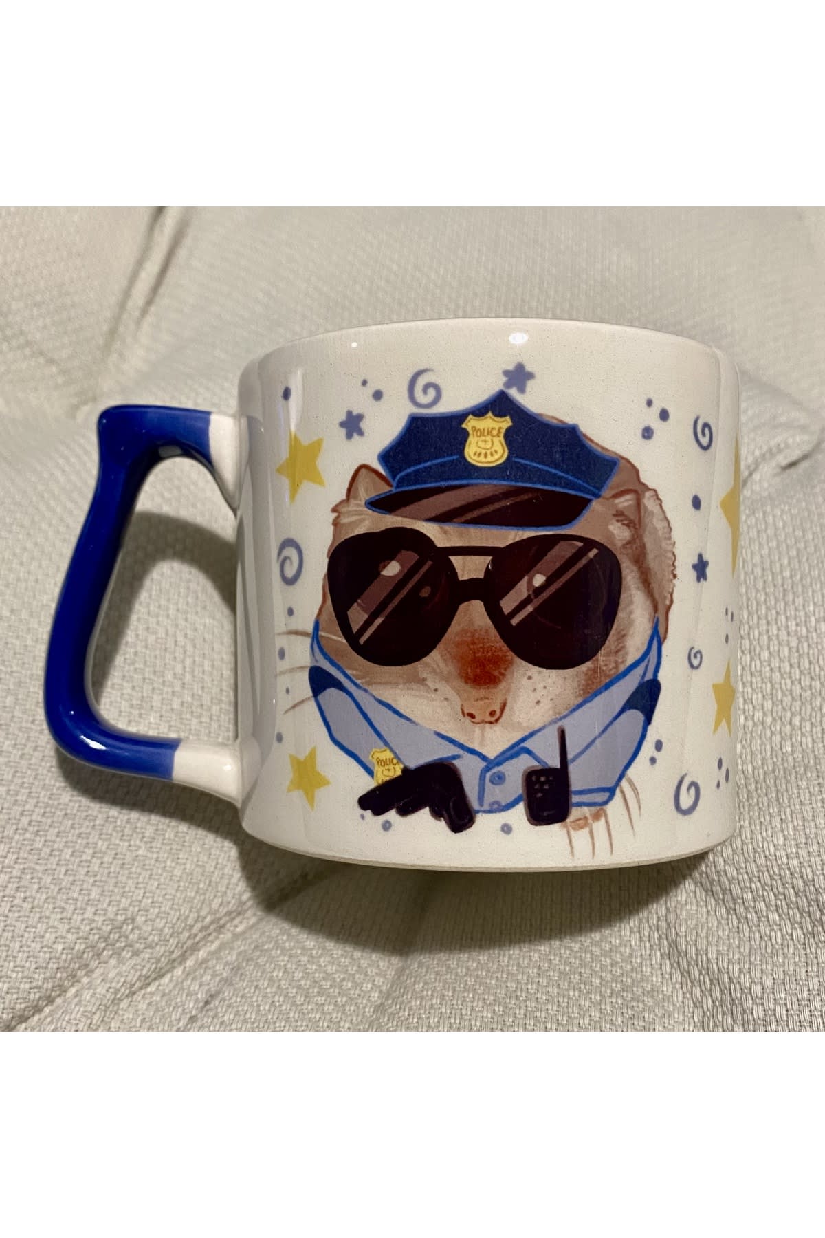 Sad Üzgün Hamster - Meslek: Polis (Police) Kupa Bardak Fincan