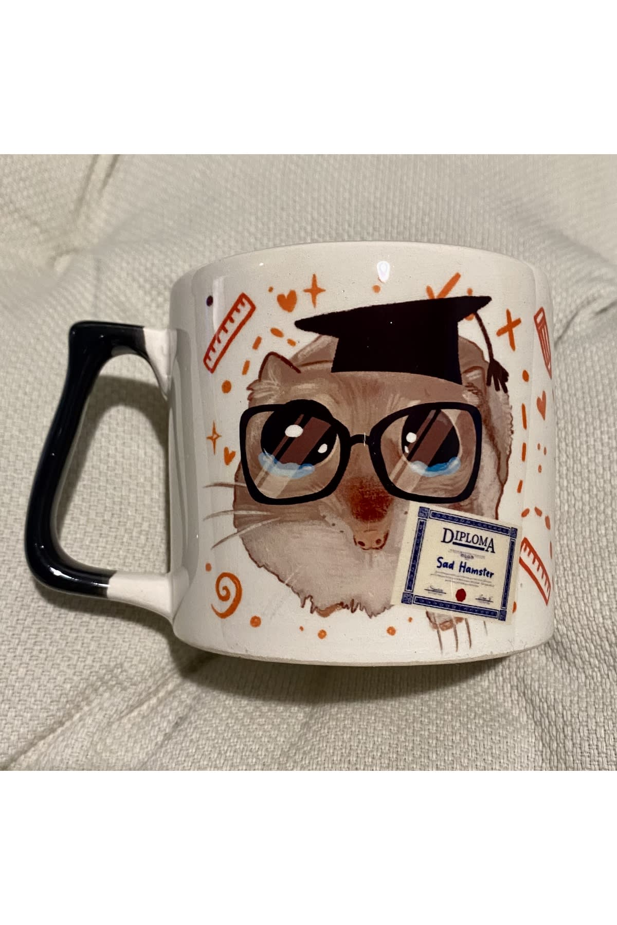 Sad Üzgün Hamster - Meslek: Mezun İşsiz (Unemployed Graduate) Kupa Bardak Fincan