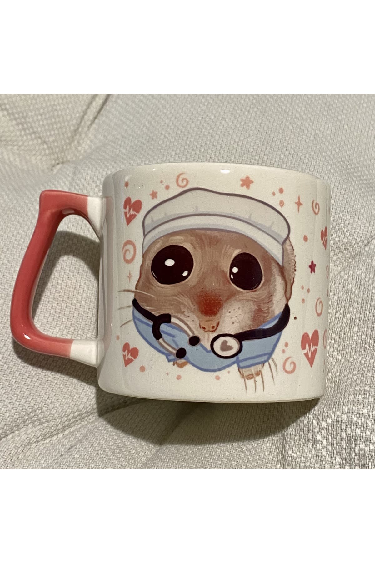 Sad Üzgün Hamster - Meslek: Ebe (Midwife) Kupa Bardak Fincan