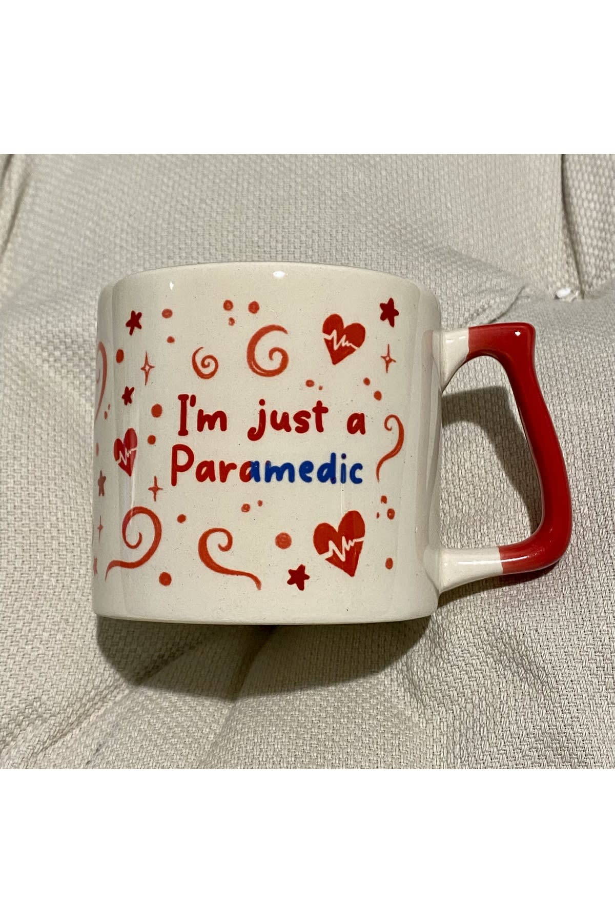 Sad Üzgün Hamster - Meslek: Sağlık Görevlisi (Paramedic) Kupa Bardak Fincan görsel 3