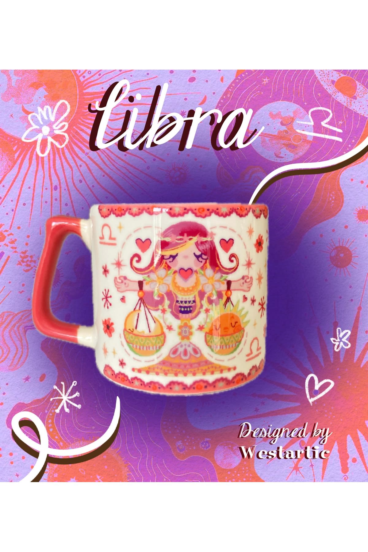 Libra TeraziBurcu Özel Tasarım Burç Kupa Fincan görsel 2