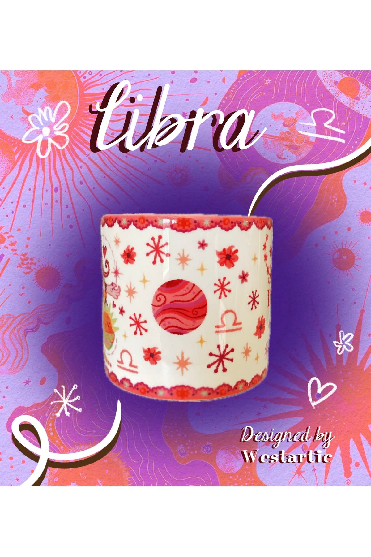 Libra TeraziBurcu Özel Tasarım Burç Kupa Fincan görsel 3