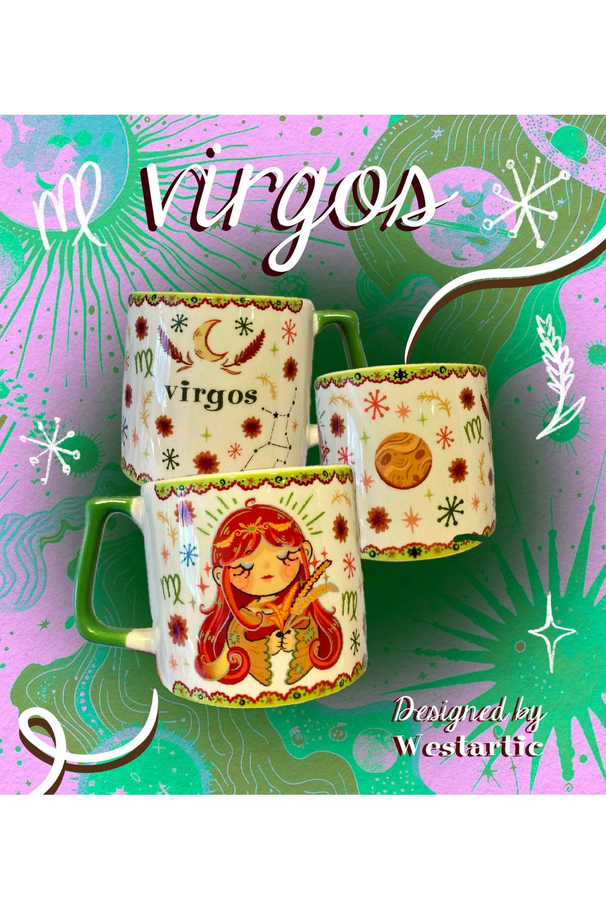 Virgos Başak Burcu Özel Tasarım Burç Kupa Fincan
