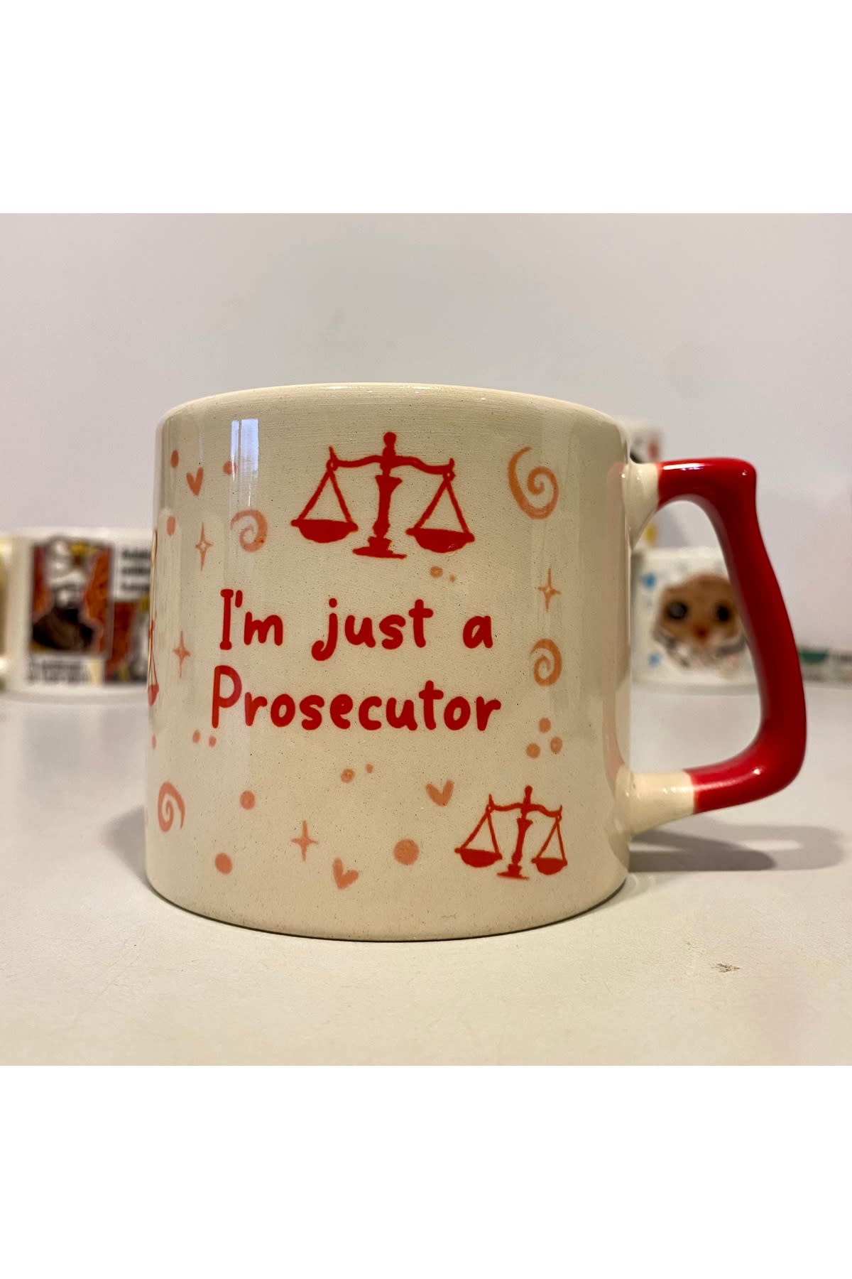 Sad Üzgün Hamster - Meslek: Savcı Prosecutor Kupa Fincan Bardak görsel 3