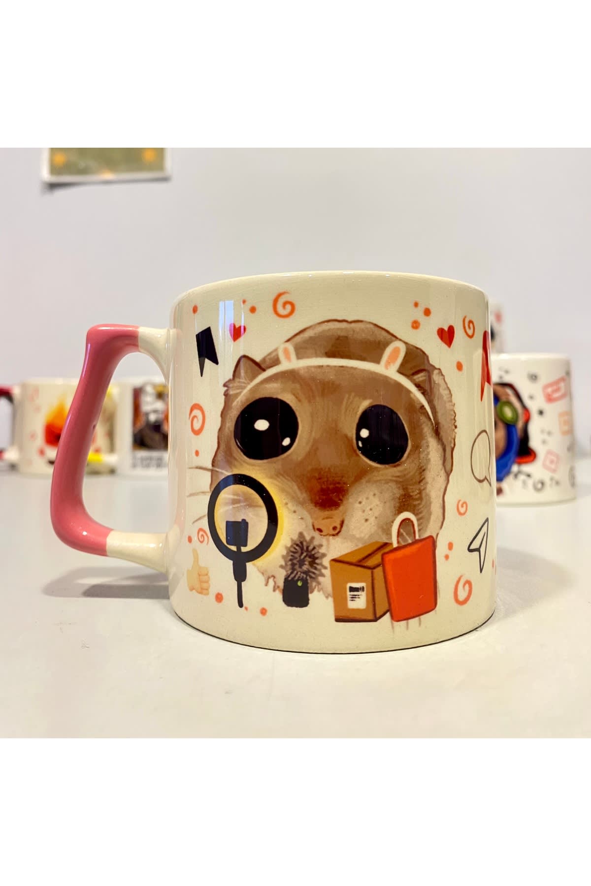 Sad Üzgün Hamster - Meslek: influencer sosyal medya youtuber Kupa bardak fincan