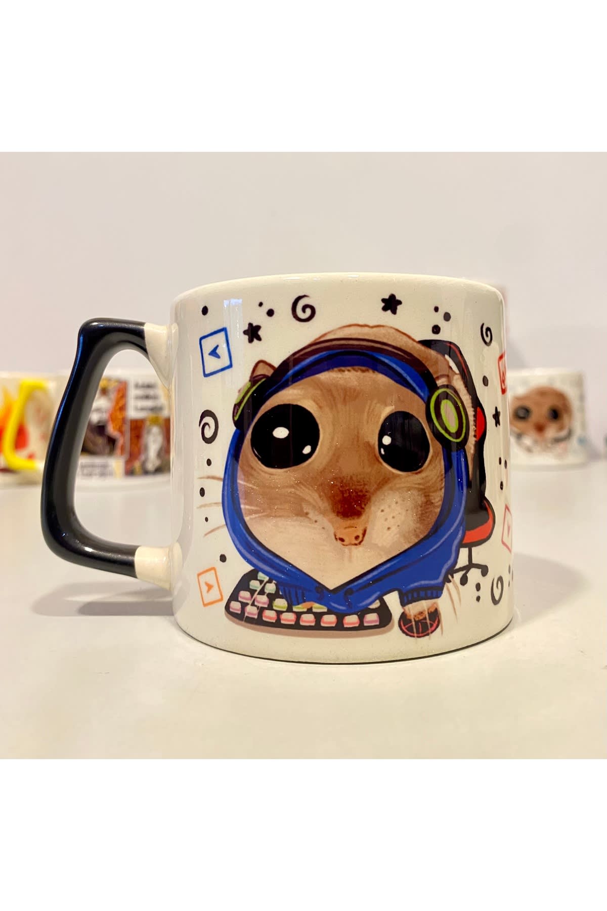 Sad Üzgün Hamster - Meslek: Gamer Oyuncu Kupa Bardak Fincan