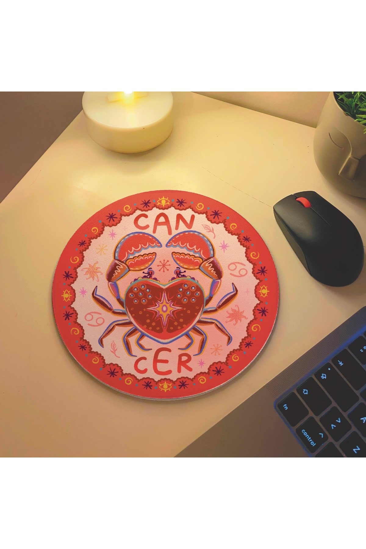 Cancer Yengeç Burcu Özel Tasarım Burç Mousepad Mouse Altlığı