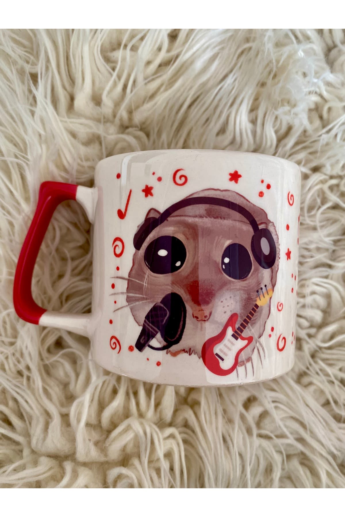 Sad Üzgün Hamster - Meslek: Müzisyen (Musician) Kupa Bardak Fincan