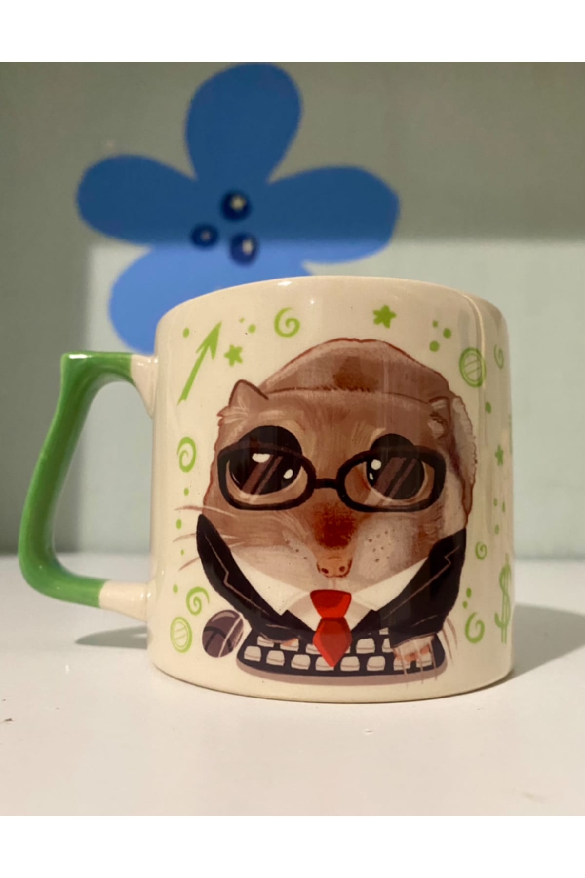 Sad Üzgün Hamster - Meslek: Ekonomist (Economist) Kupa Bardak Fincan
