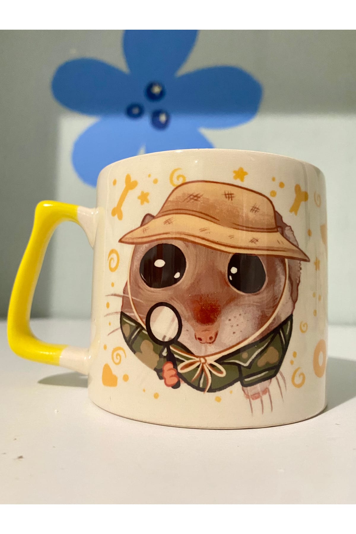 Sad Üzgün Hamster - Meslek: Arkeolog (archaeologist) Kupa Bardak Fincan