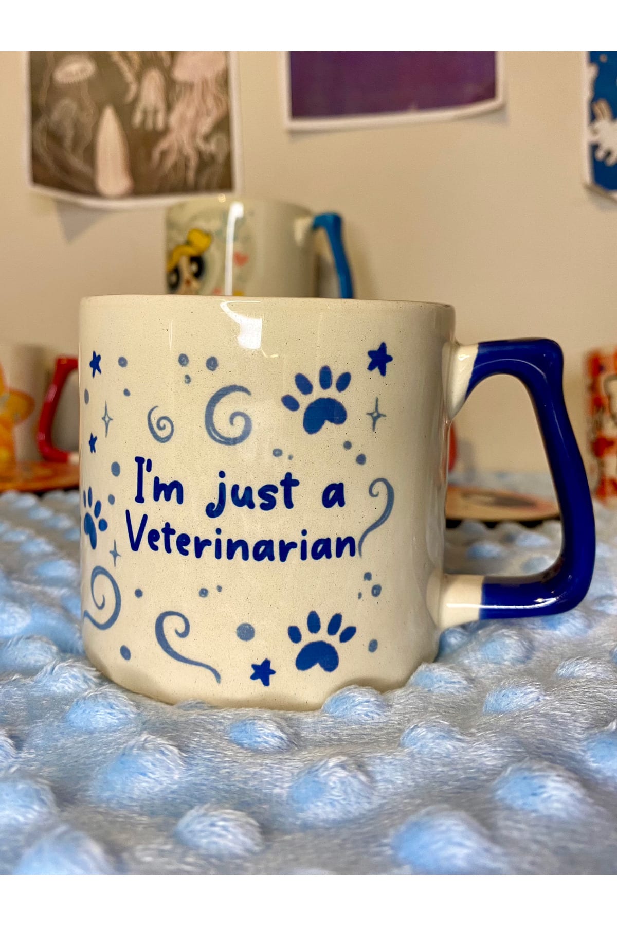 Sad Üzgün Hamster - Meslek: Veteriner - Veterinarian Kupa Bardak Fincan görsel 2