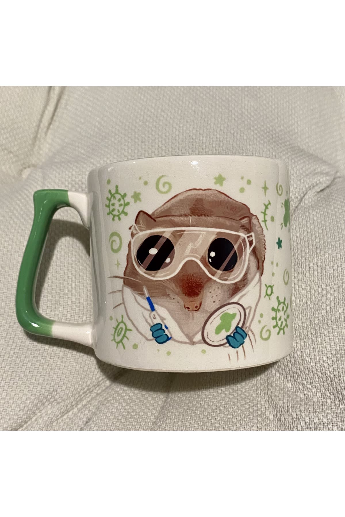 Sad Üzgün Hamster - Meslek: Biyolog - Biologist Kupa Bardak Fincan