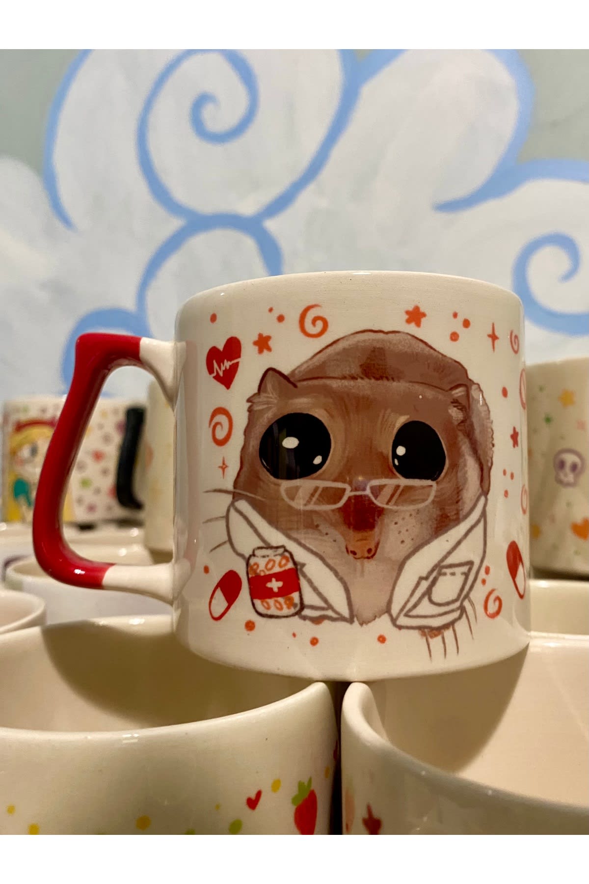 Sad Üzgün Hamster Meslek: Eczacı (Pharmacist) Kupa Bardak Fincan