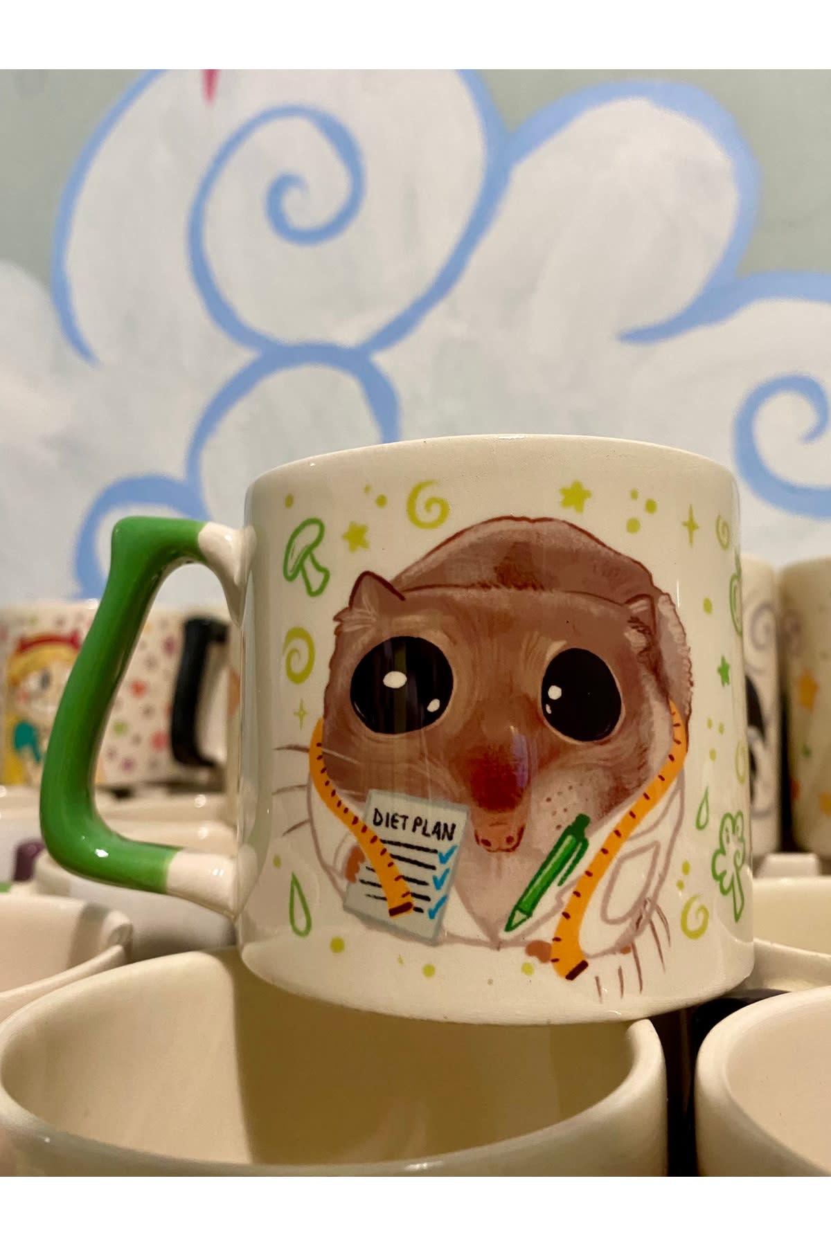 Sad Üzgün Hamster Meslek: Diyetisyen (Dietician) Kupa Bardak Fincan