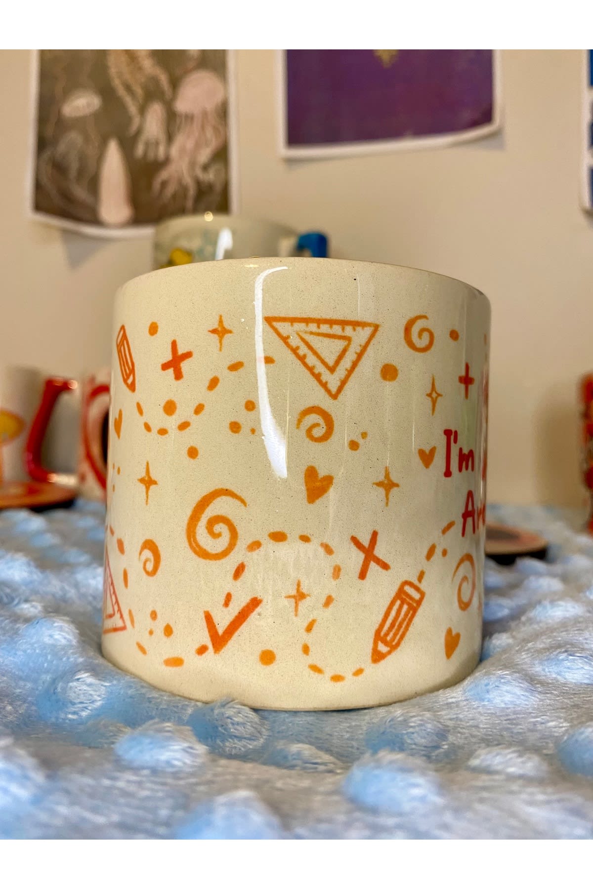 Sad Üzgün Hamster Meslek: İç Mimar / interior designer Kupa görsel 2