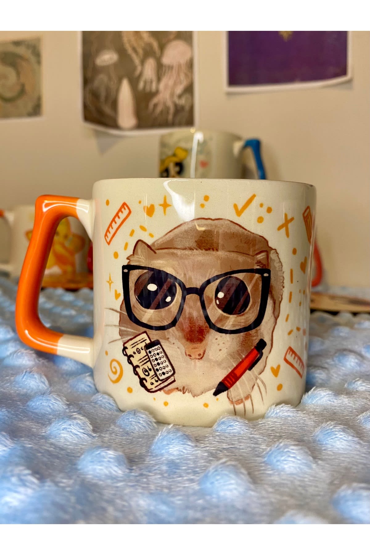 Sad Üzgün Hamster Meslek: Öğrenci / Student Kupa Bardak Fincan