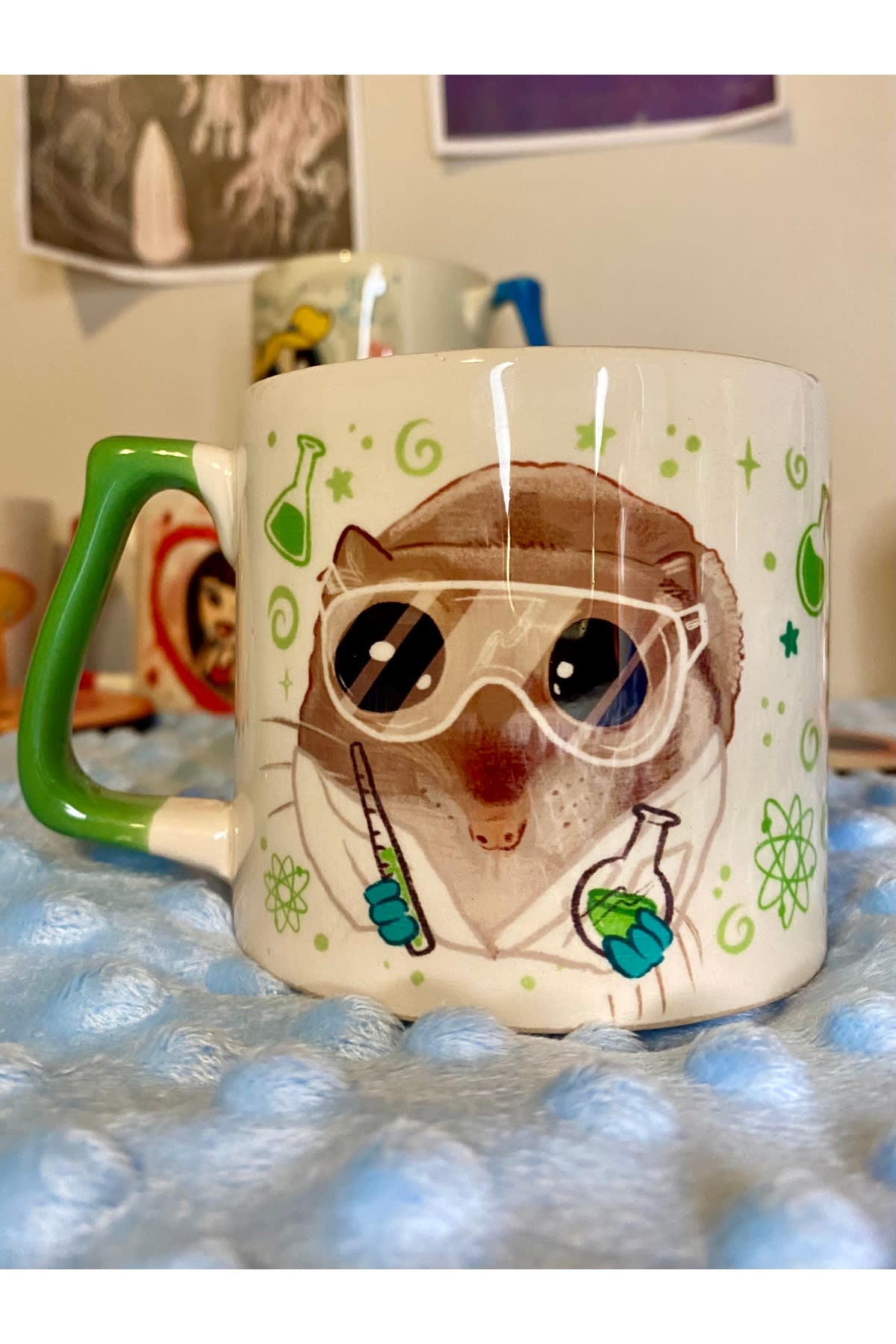 Sad Üzgün Hamster Meslek: Chemist / Kimyager Kupa Bardak Fincan