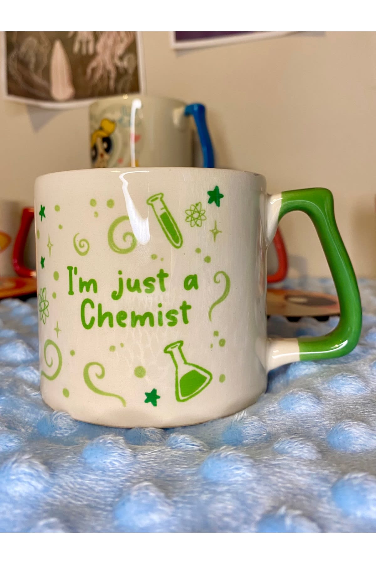 Sad Üzgün Hamster Meslek: Chemist / Kimyager Kupa Bardak Fincan görsel 3