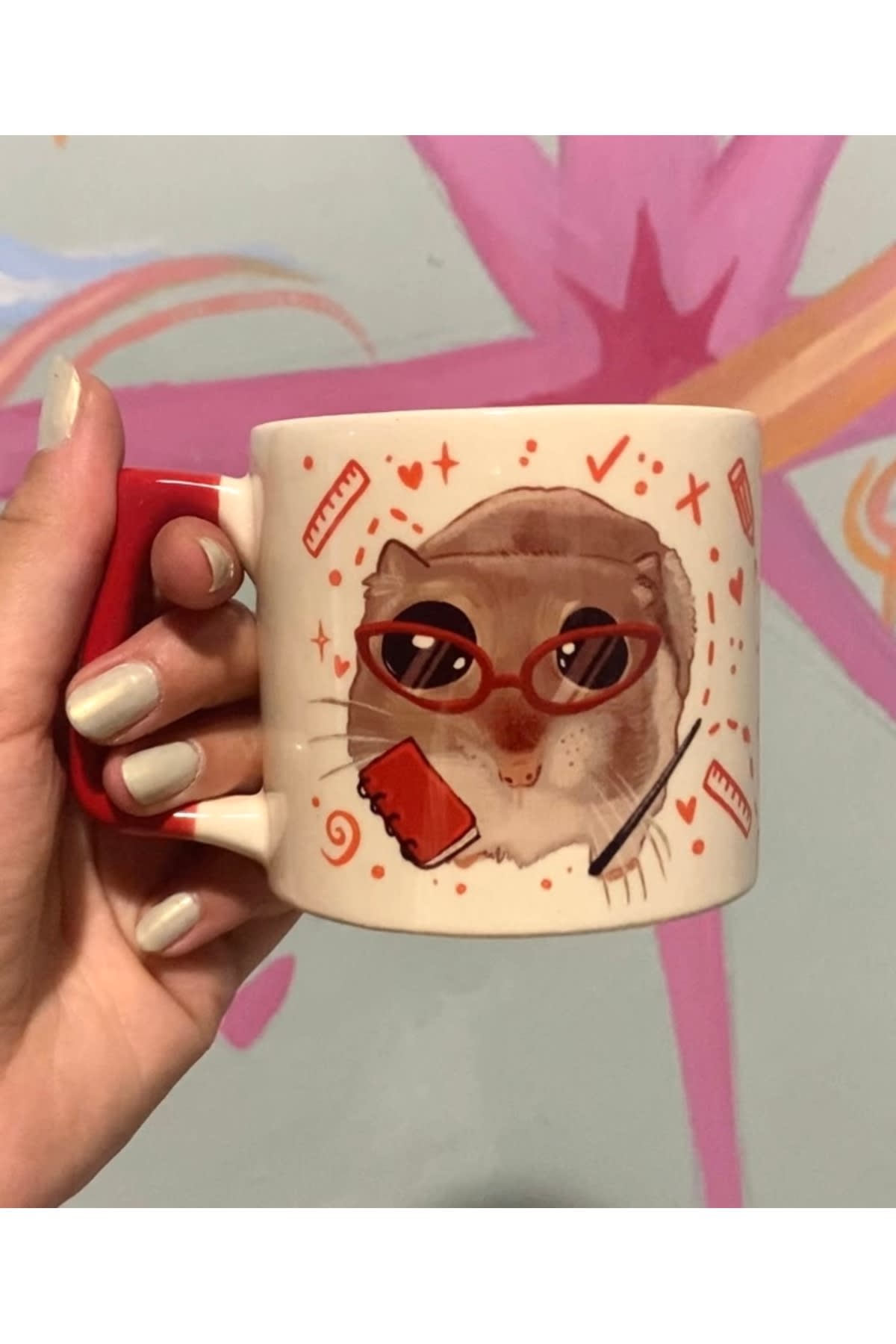 Sad Hamster Meslek Öğretmen Kupa Bardak Fincan