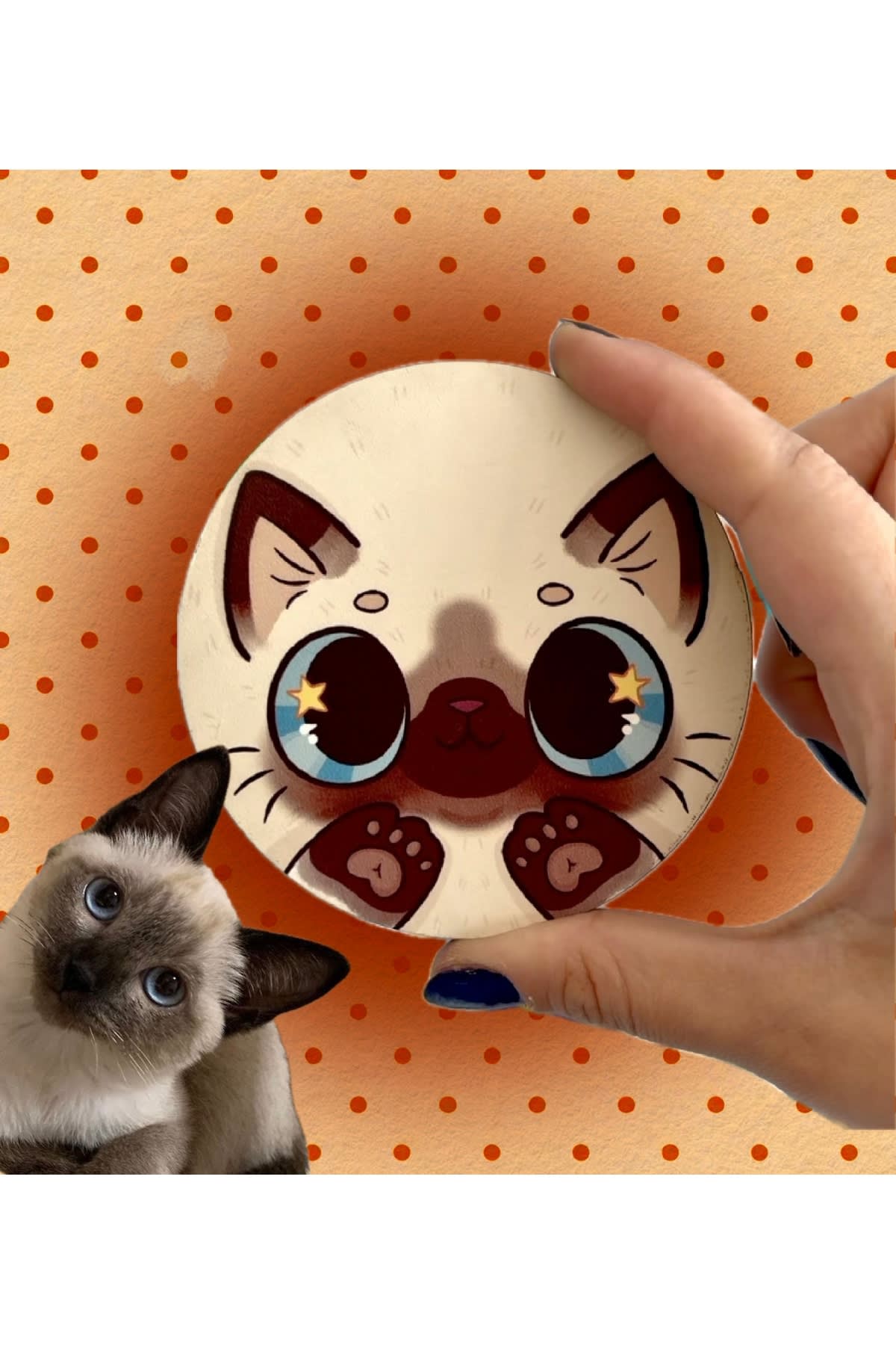 westcat Tonkinese Siyam Thai Tayland Kedisi Tasarım Bardak Altlığı