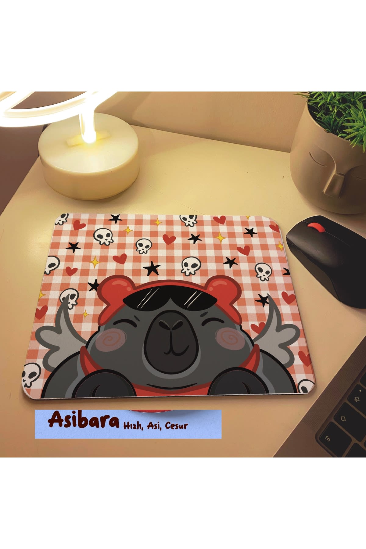 Asibara Özel Tasarım Capybara (Kapibara) Mousepad Mouse Altlığı Pad