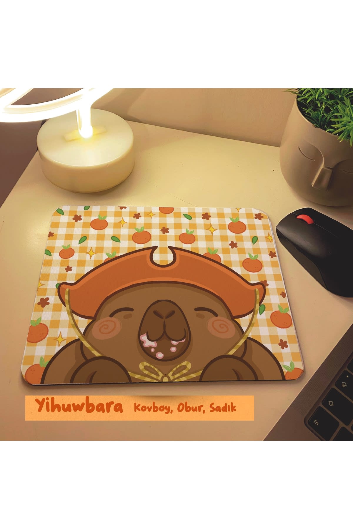 Yihuwbara Özel Tasarım Capybara (Kapibara) Mousepad Mouse Altlığı Pad
