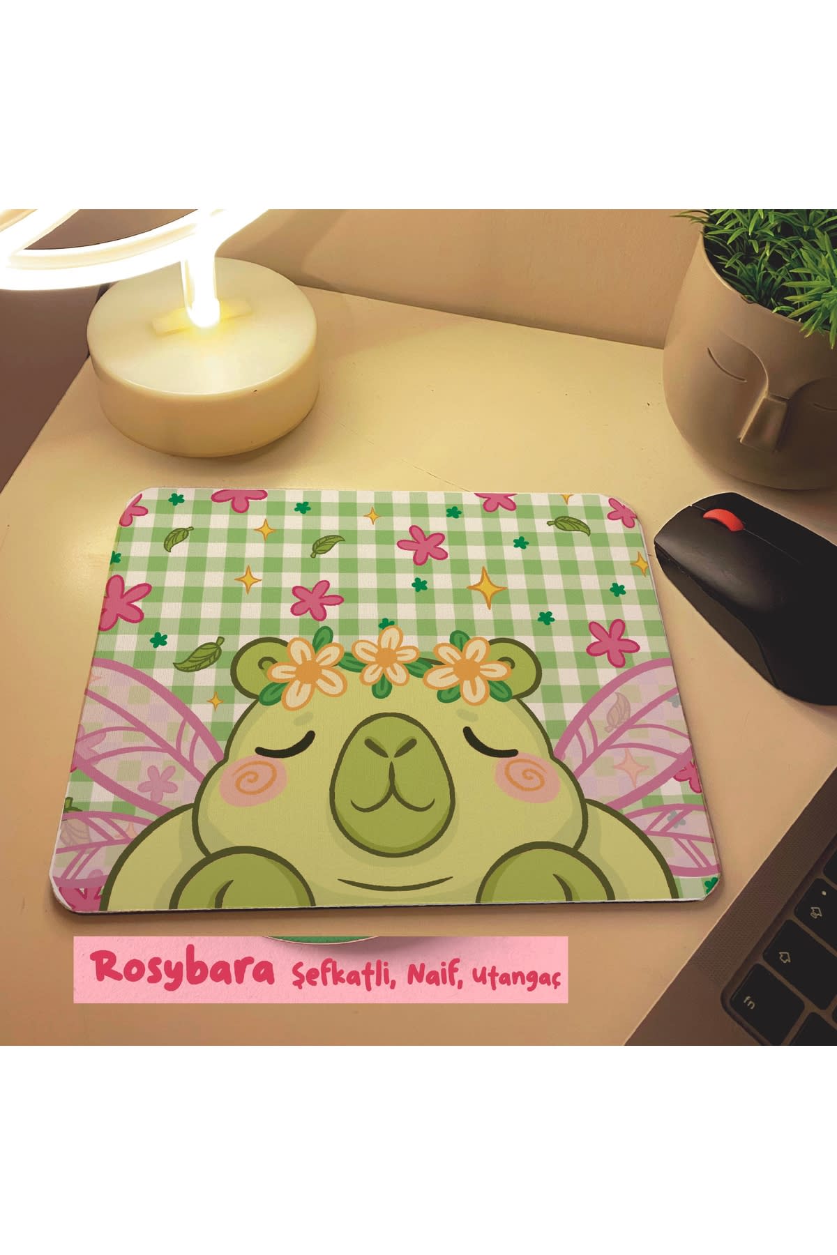 Rosybara Özel Tasarım Capybara (Kapibara) Mousepad Mouse Altlığı Pad