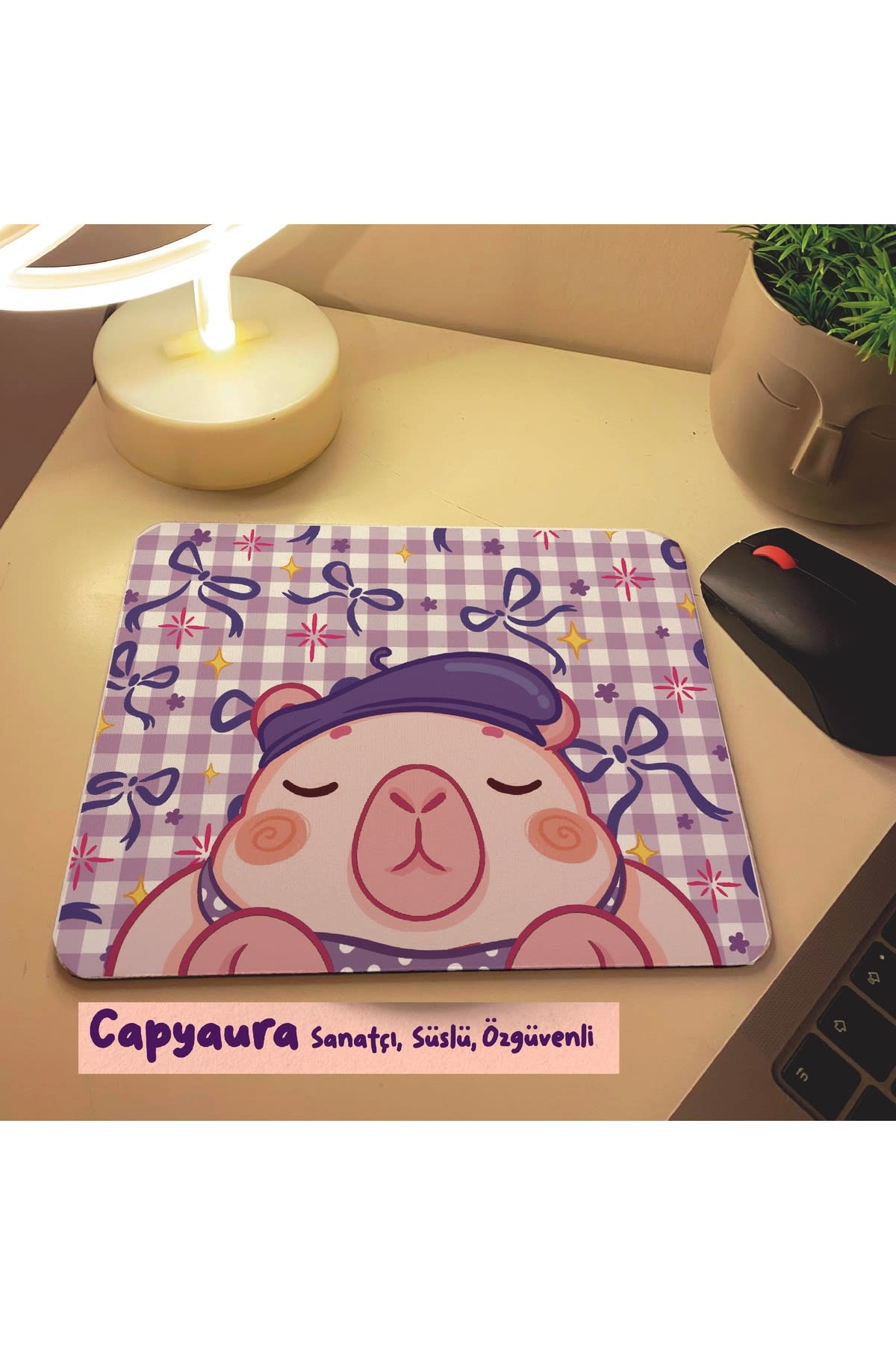 Capyaura Özel Tasarım Capybara (Kapibara) Mousepad Mouse Altlığı Pad
