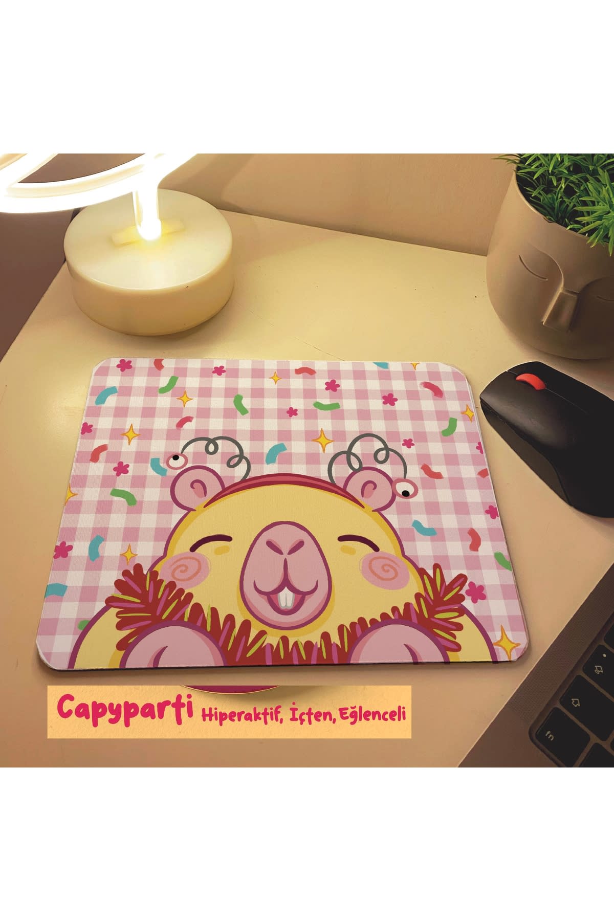 Capyparti Özel Tasarım Capybara (Kapibara) Mousepad Mouse Altlığı Pad