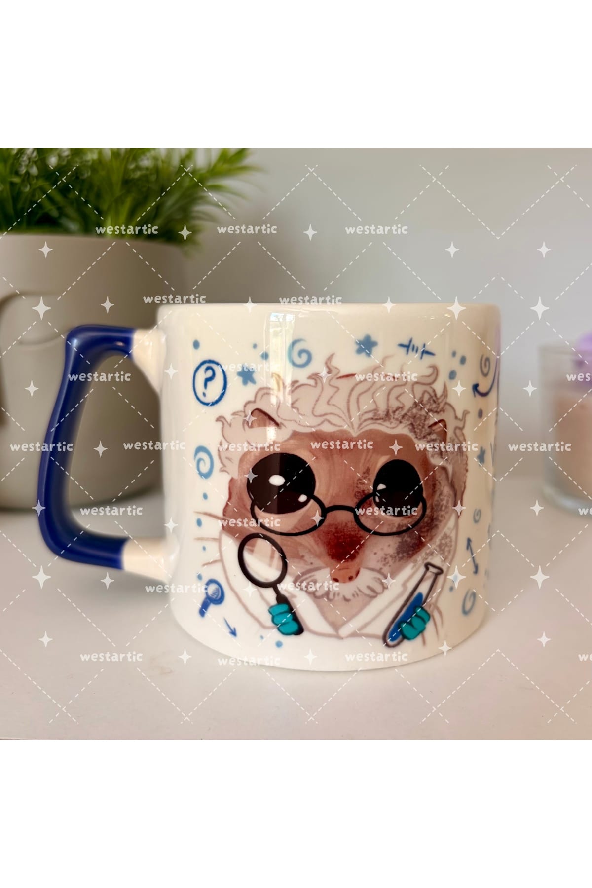 Sad Üzgün Hamster - Meslek: Fizikçi (Physicist) Kupa Bardak Fincan